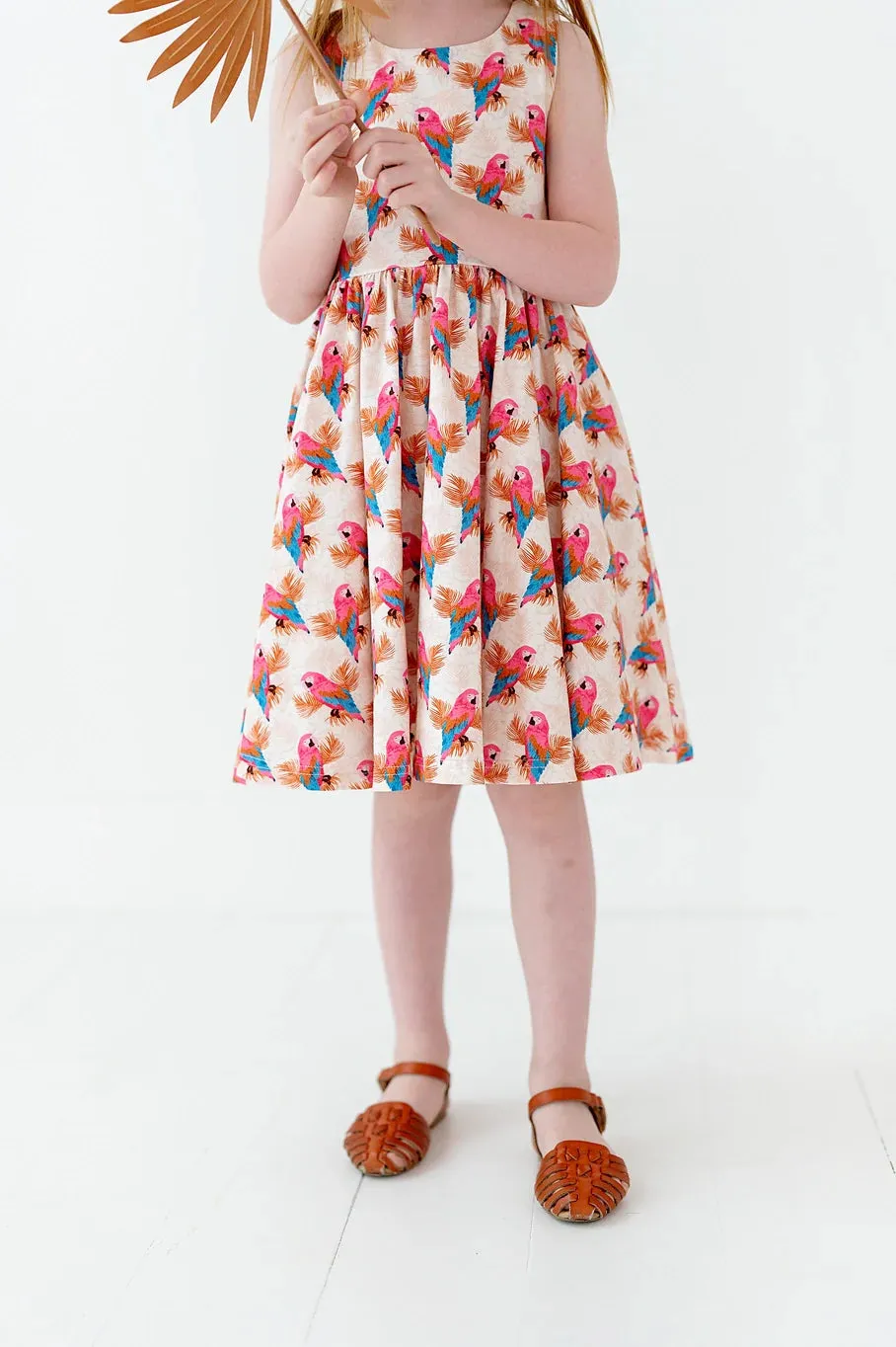 Charlotte Dress in Parrots 